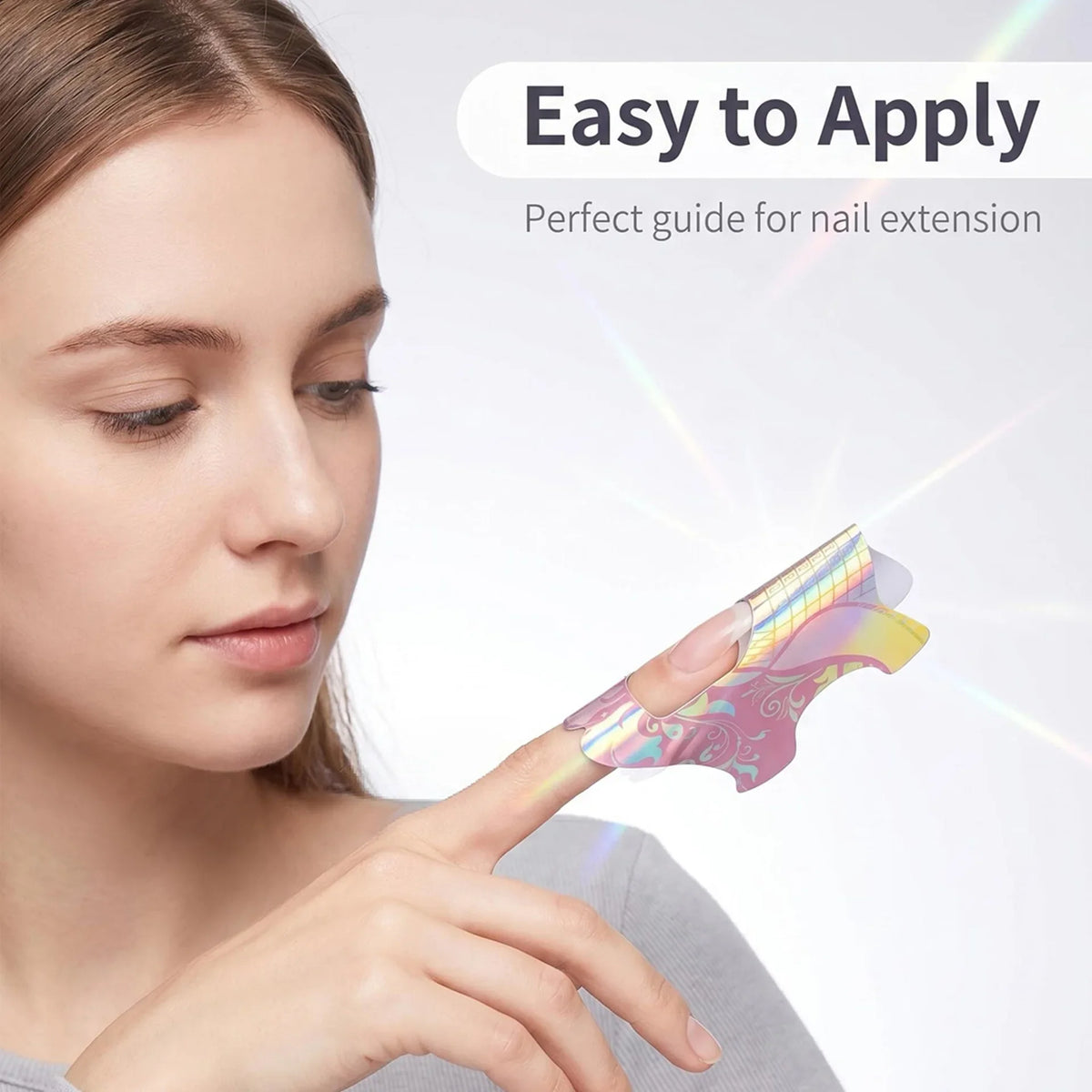5-Pack Mixed Nail Extension Paper Forms – Self-Adhesive Tips