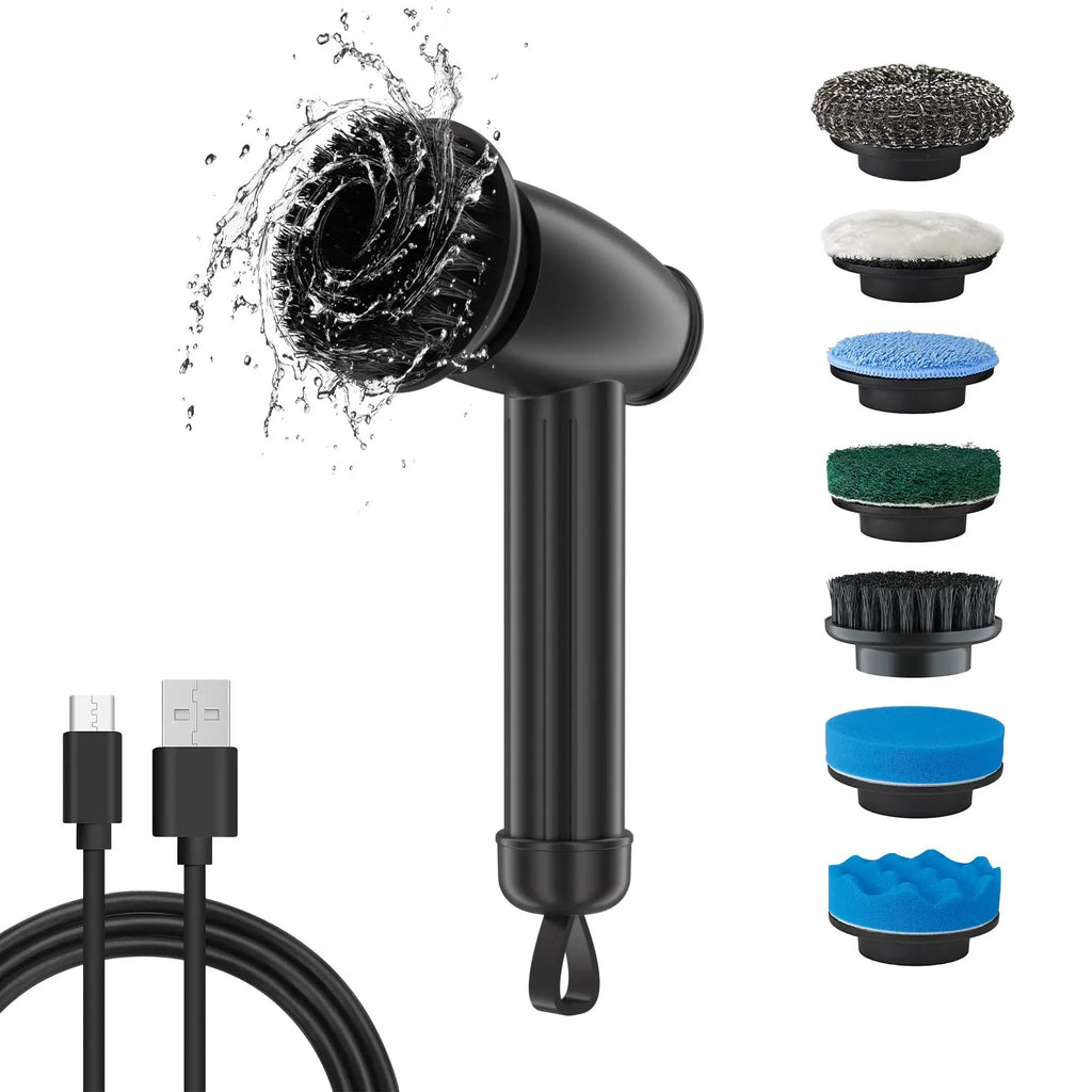 7-in-1 Cordless Electric Spin Scrubber – Multi-Surface Brush