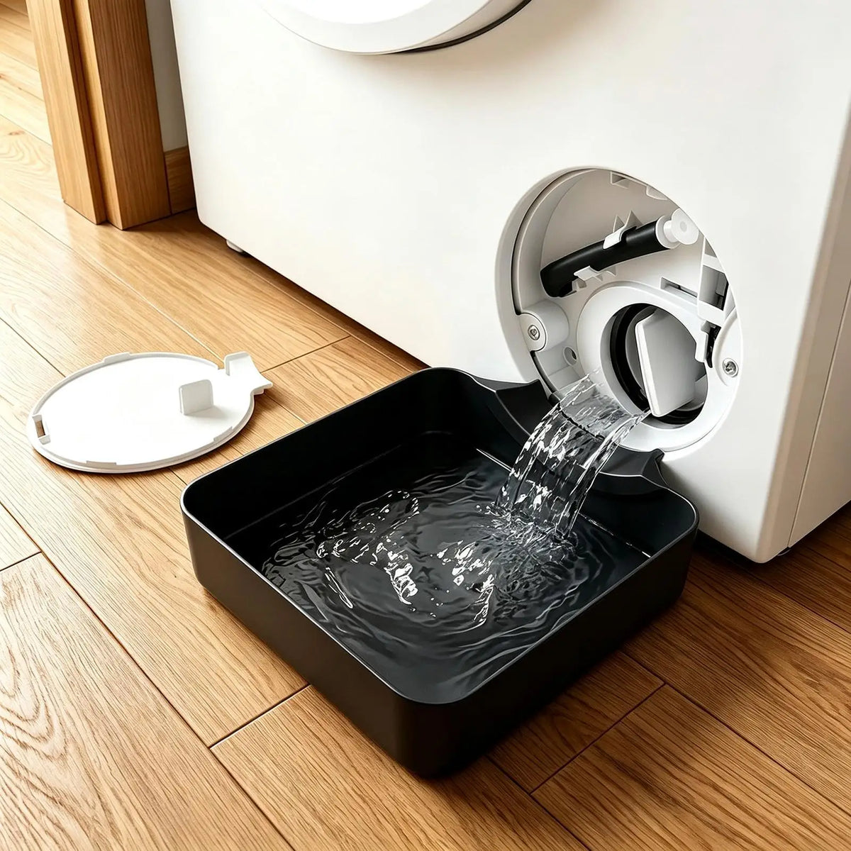 Washing Machine Drain Pan with Deflector Water Catcher Funnel
