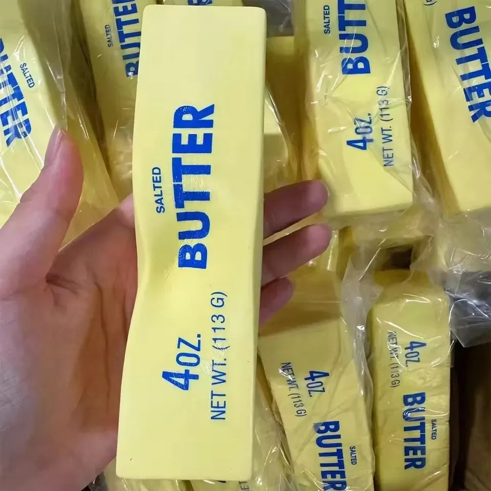 Butter Cheese Stick Squishy Fidget Toy – Soft PU Squeeze