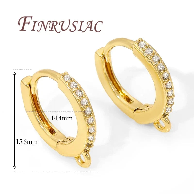 Rhodium-Plated Round Earring Hooks – DIY Jewelry Making Findings