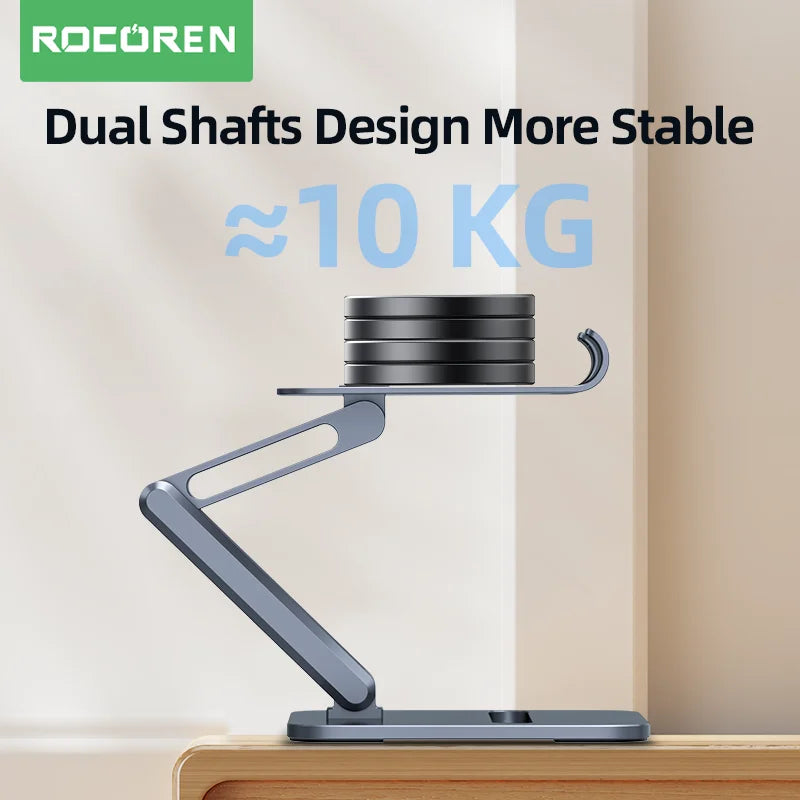 Rocoren Foldable Metal Phone & Tablet Desk Stand – Universal