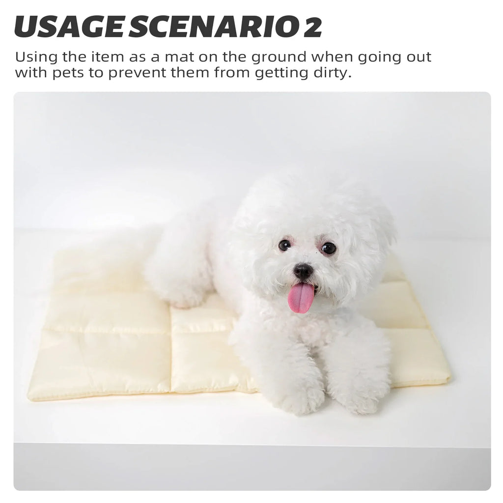 Flannel Pet Bed Mat – Soft Cotton Cushion for Dogs & Cats