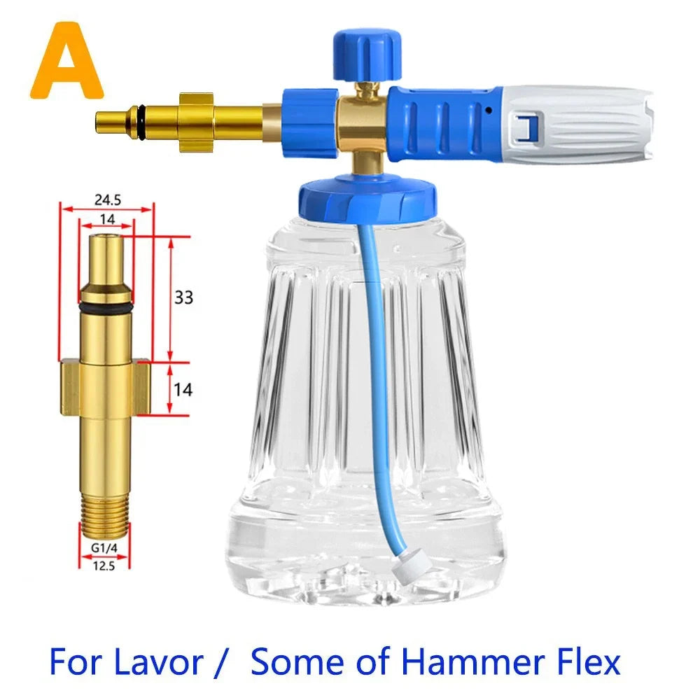 Snow Foam Cannon Gun | Adjustable Pressure Washer Sprayer