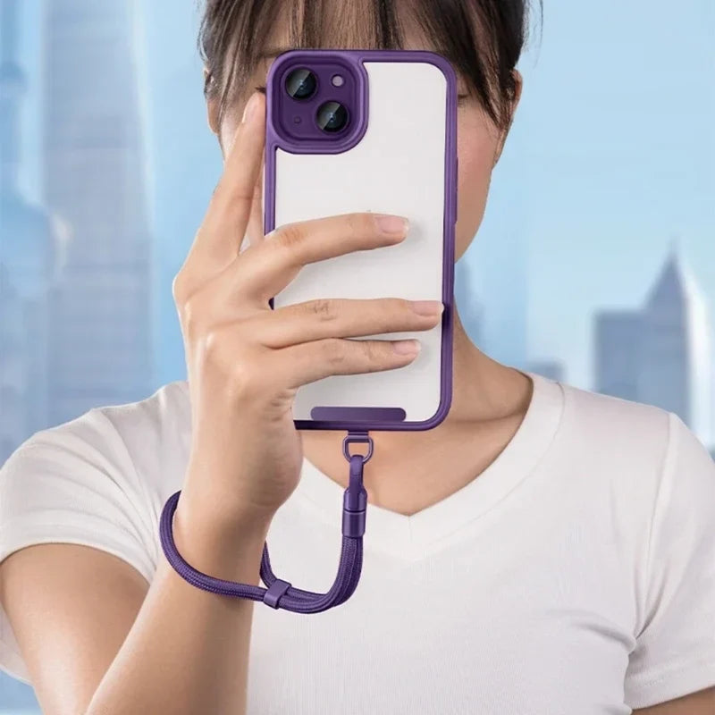 Colorful Adjustable Phone Lanyard with Locking Neck Strap
