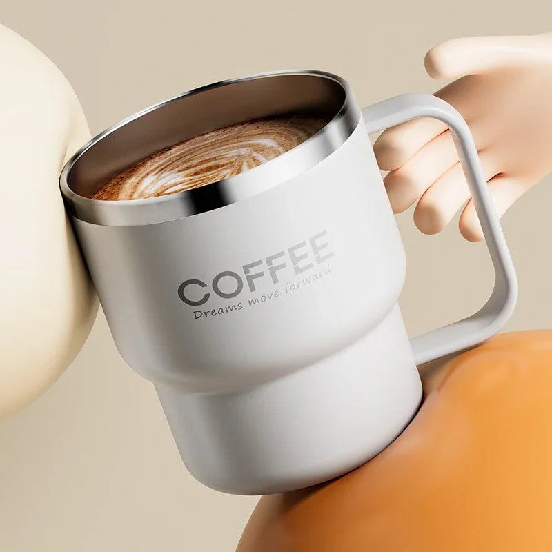 400ml Double Wall Stainless Steel Thermal Coffee Mug | Leak-Proof