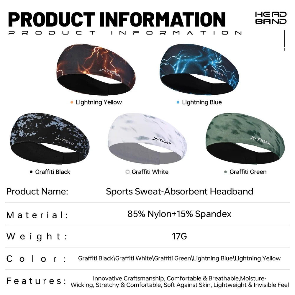 X-TIGER Ice Silk Cycling Headband – Sweat-Wicking Bandana
