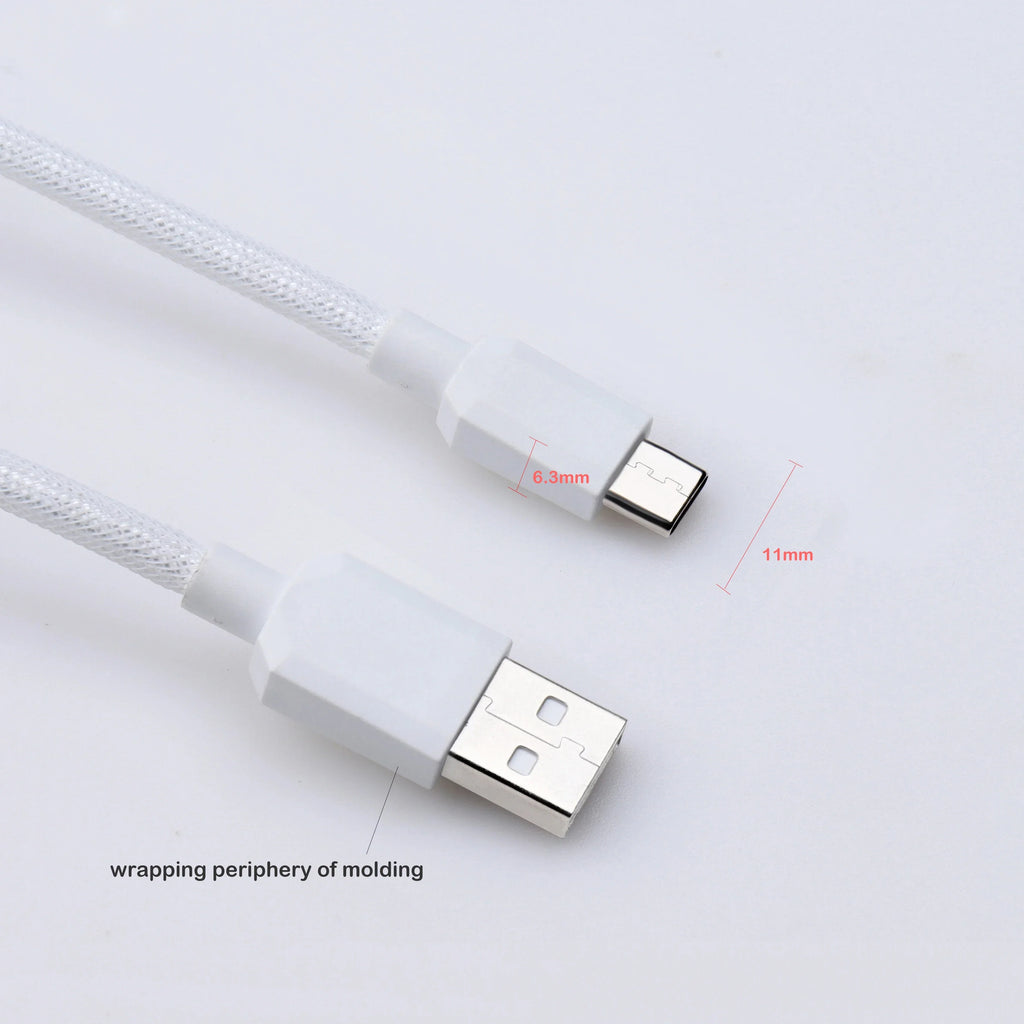 GX12 Aviation Connector USB-C Mechanical Keyboard Cable Spring Wire
