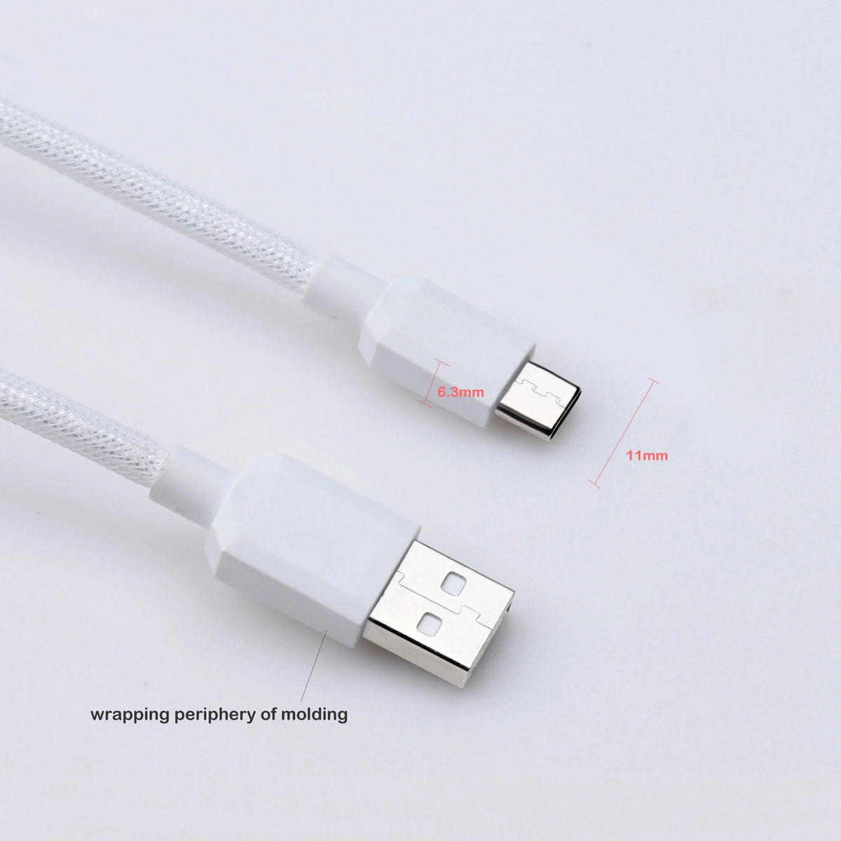 GX12 Aviation Connector USB-C Mechanical Keyboard Cable Spring Wire