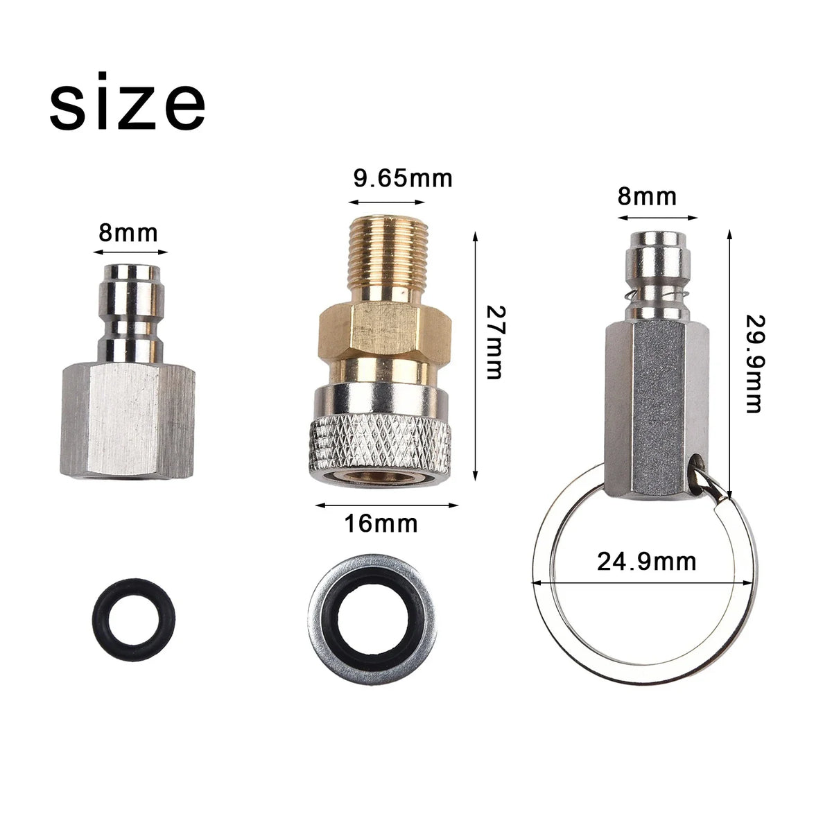 1/8 BSP Quick Connect Air Coupler Adapter Set – 3 Piece
