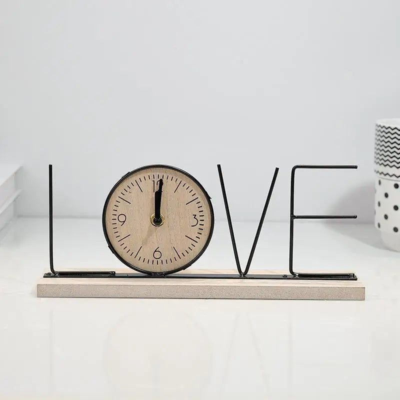 Nordic Wooden Table Clock – Minimalist Home Décor Piece