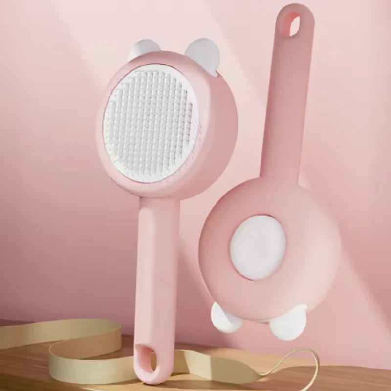Self-Cleaning One-Button Pet Brush – Dog & Cat Grooming Comb