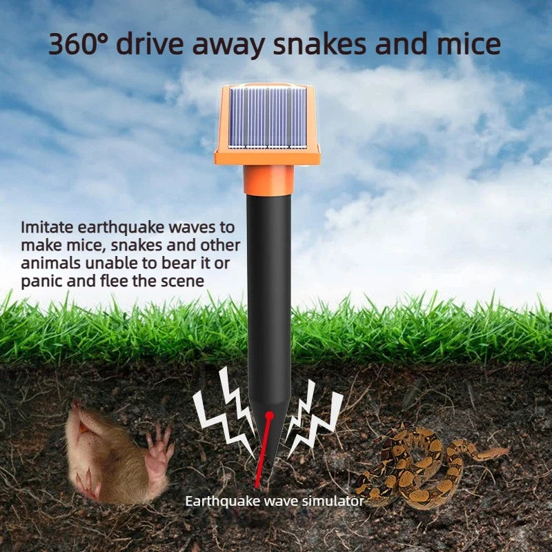 Solar Ultrasonic Pest Repeller – IP54 Waterproof Garden Stake