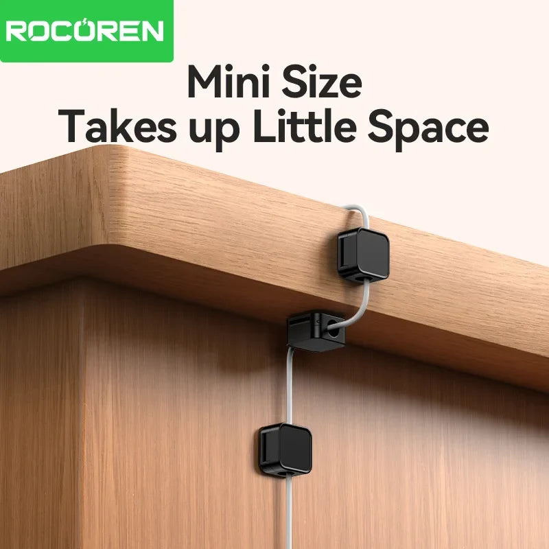 Rocoren Magnetic Cable Organizer Clips | Adhesive Wire Holder