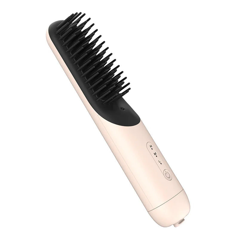 Wireless Negative Ion Hair Straightening Brush – USB-C Cordless