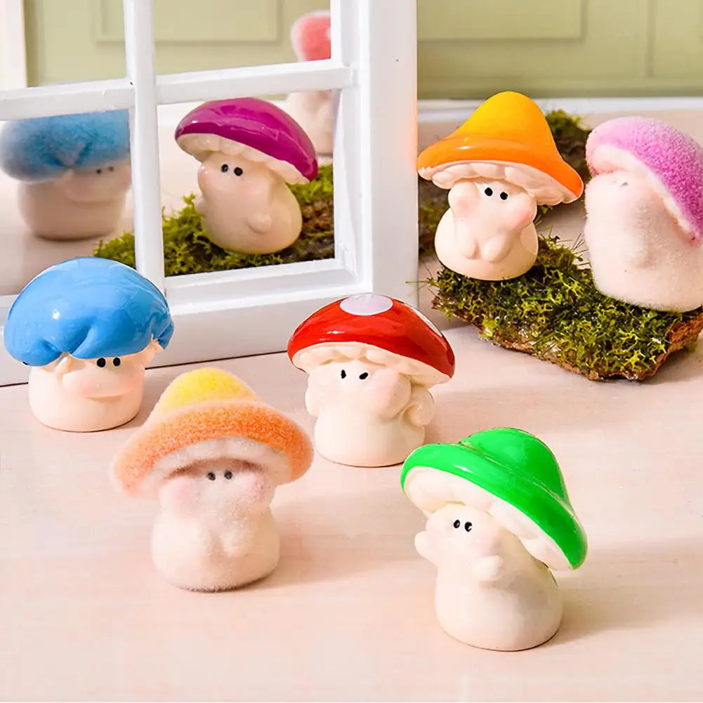 Mini Resin Mushroom Figurines – Fairy Garden Miniature Decor