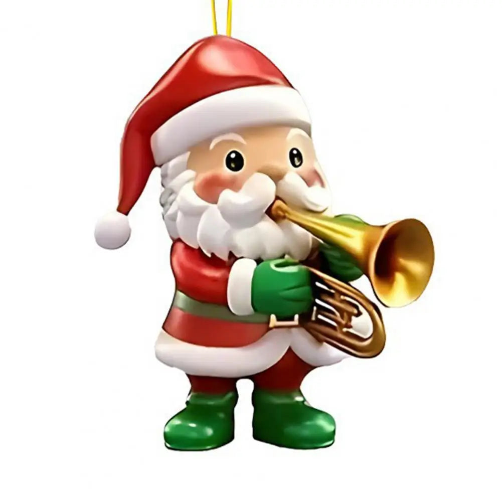 Santa Claus Musical Acrylic Christmas Tree Ornament