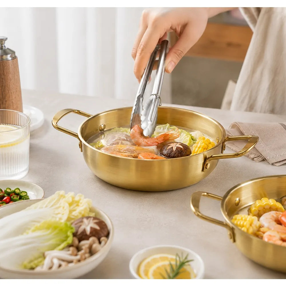 4-Piece Stainless Steel Noodle Soup Pot & Tong Set
