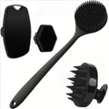 4PCS Silicone Body Scrubber Set – Exfoliating Shower Brush Kit