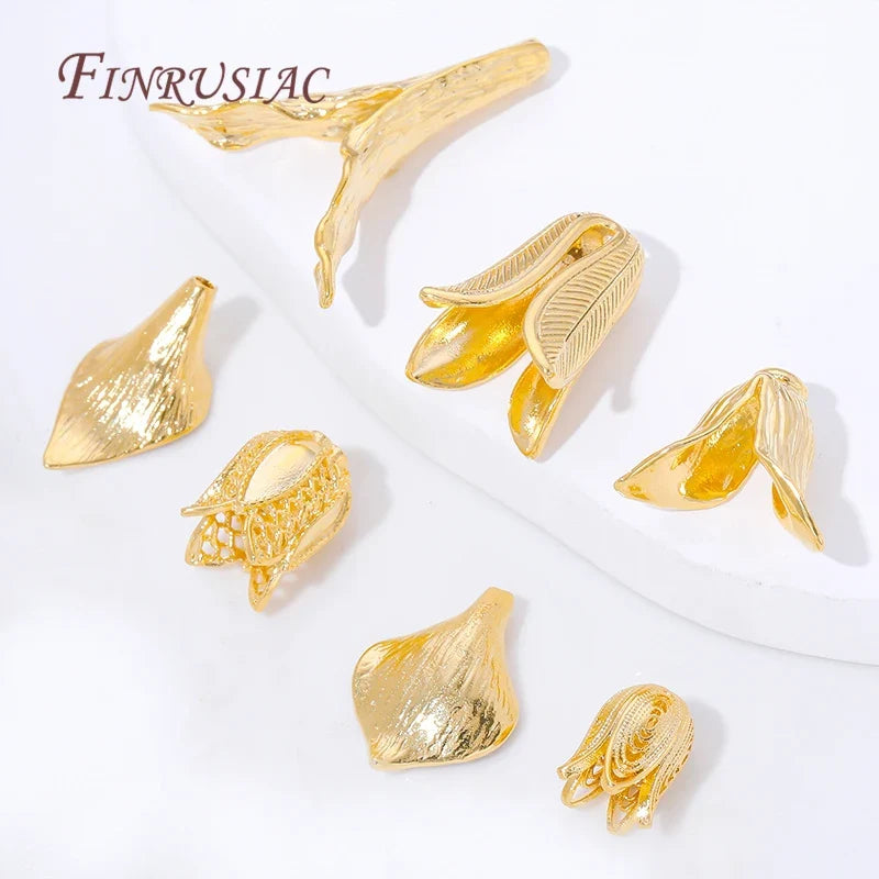 18K Gold Plated Brass Bead Caps & Tassel End Caps – DIY Jewelry