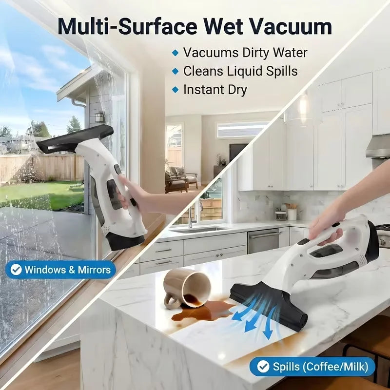 CENRR Cordless Electric Window Cleaner – Vacuum Squeegee Tool