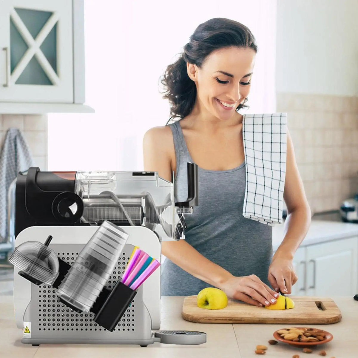 3-in-1 Cup Lid & Straw Organizer for Ninja Slushie Machine