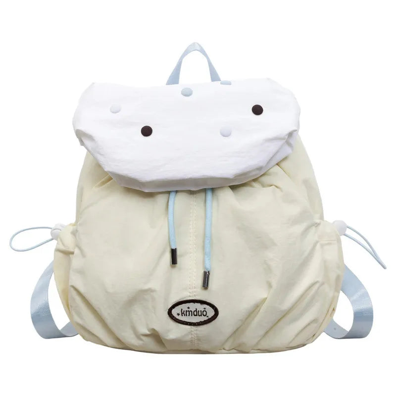 Korean Cartoon Drawstring Backpack – Lightweight Women's Travel Bag