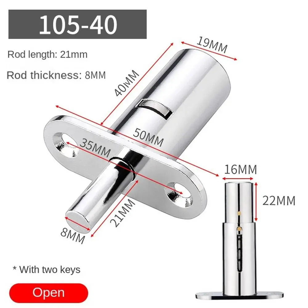 Sliding Door Window Lock with Keys – Zinc Alloy Security Catch