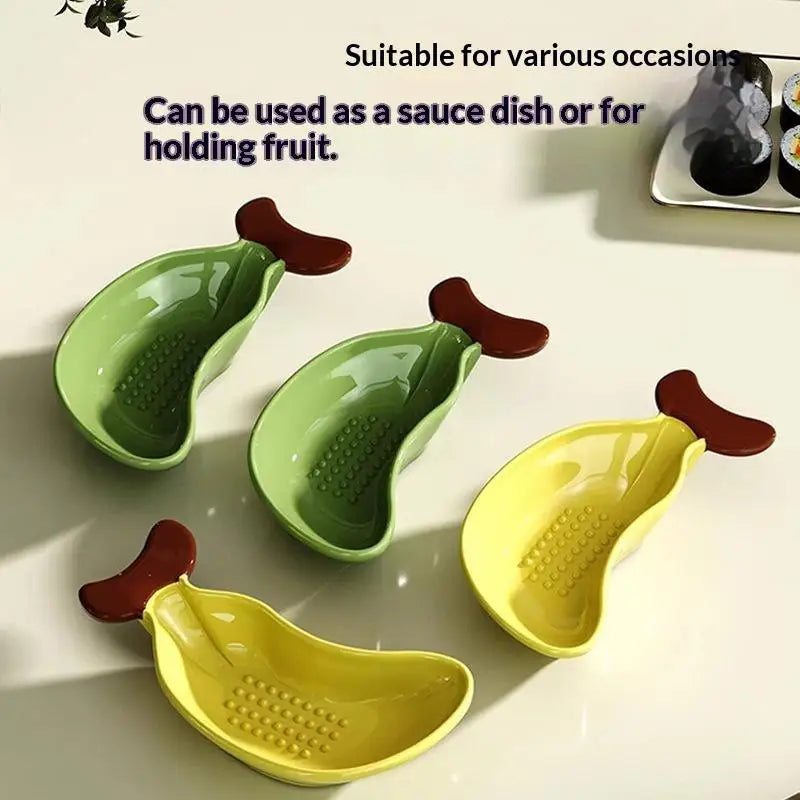 Fish-Shaped BPA-Free Seasoning Dish & Grinding Plate | JETTING