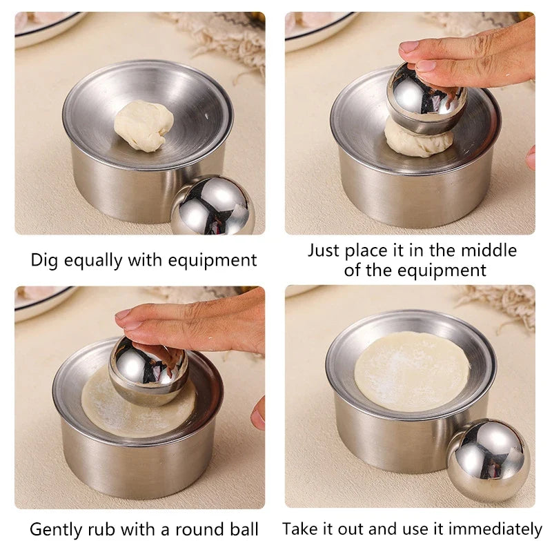 Stainless Steel Dumpling Maker & Dough Presser Mold Set