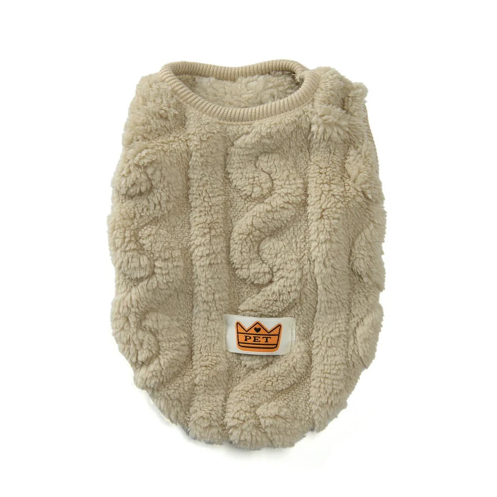 Soft Fleece Pet Vest Sweater – Small Dogs & Cats Winter Pullover