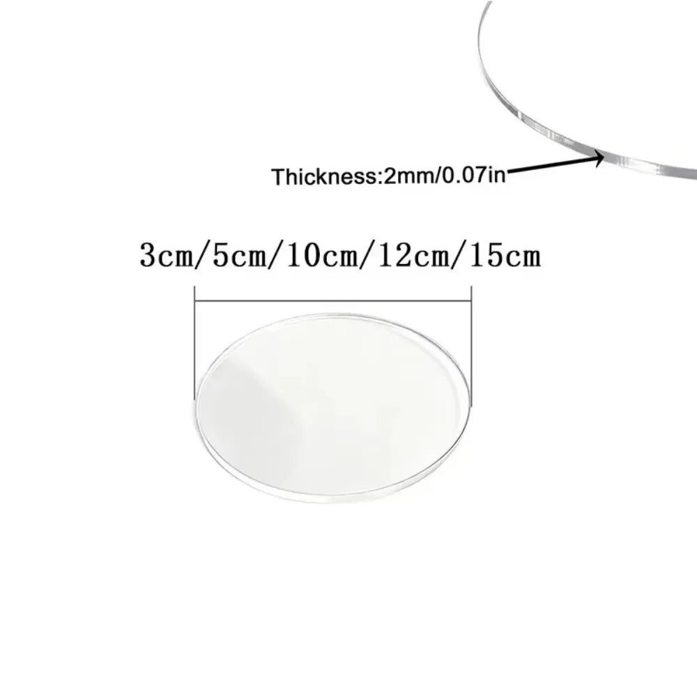 10Pcs Clear Acrylic Round Disc Blanks 2mm – 3 to 15cm Circles