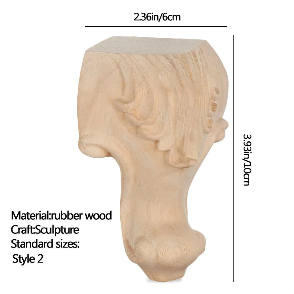 Vintage European Wood Carved Furniture Legs & Cabinet Feet