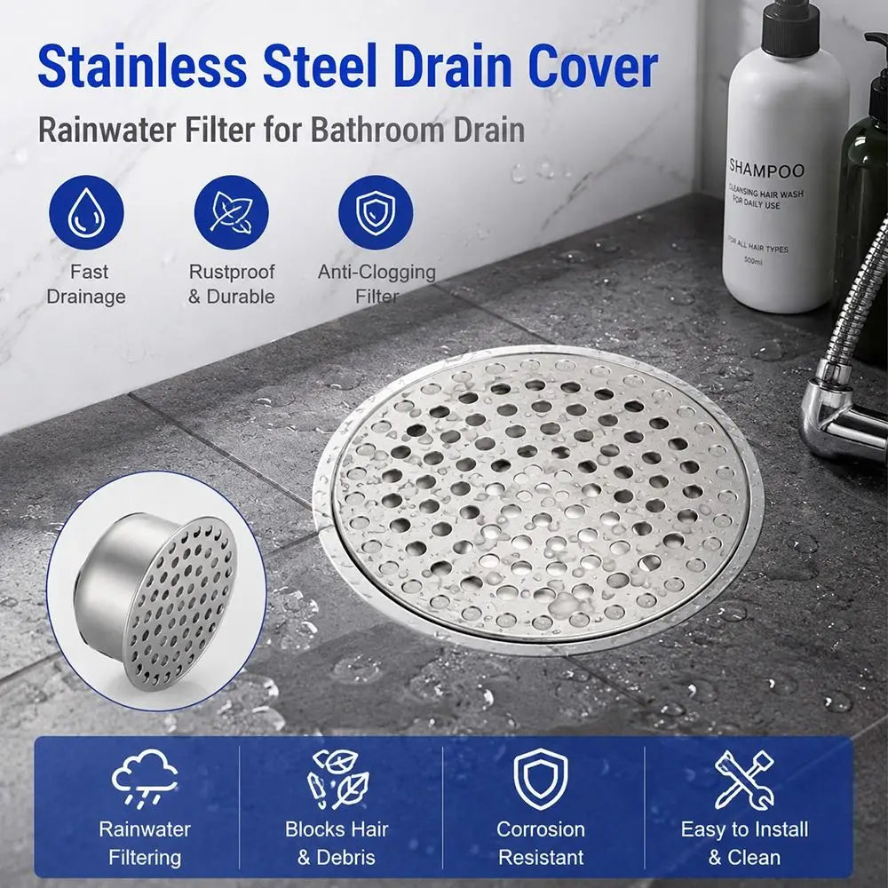 Round Hole Gutter Guard Net – 304 Stainless Steel Drain Filter