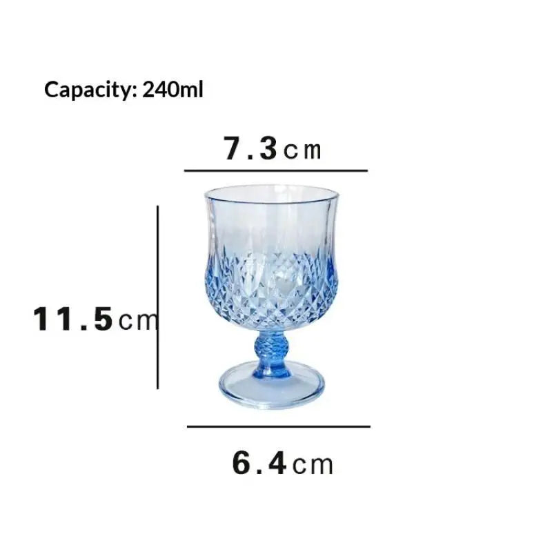 BPA-Free Shatterproof Plastic Stemmed Goblet | Reusable Wine Glass
