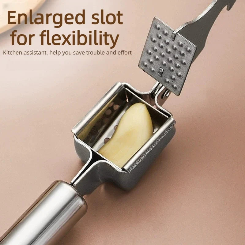 Stainless Steel Garlic Press & Bottle Opener – BEQ Kitchen Tool