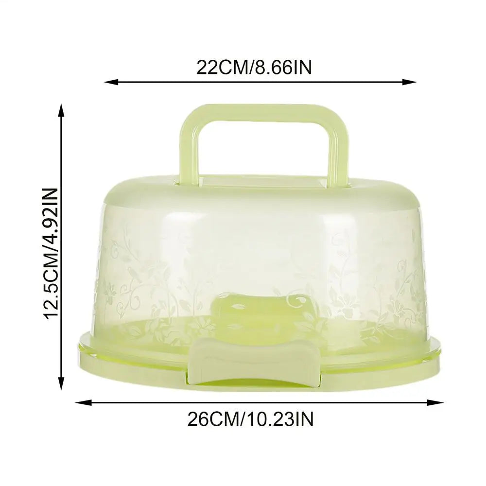 Transparent Dome Cake Carrier with Airtight Lid & Handle