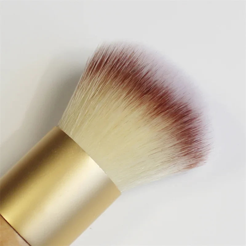 Flat Makeup Brush – Bamboo Handle & Soft Synthetic Bristles