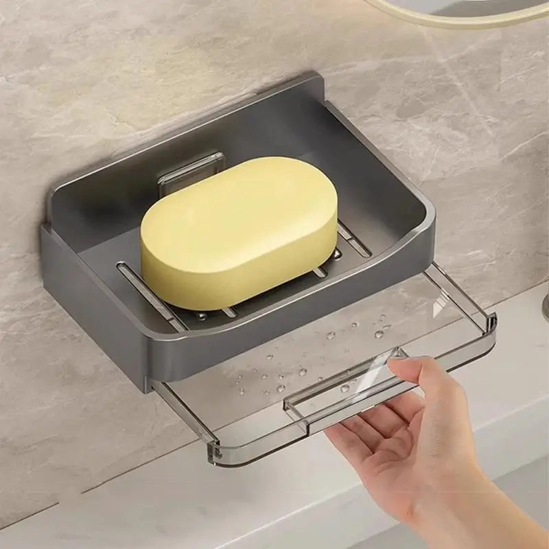 No-Drill Wall Mounted Soap Dish with Self-Draining Tray