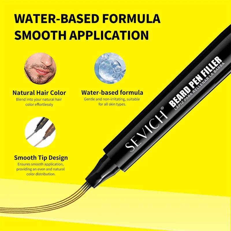 Waterproof Beard Filler Pen | Black & Brown Beard Color Pencil