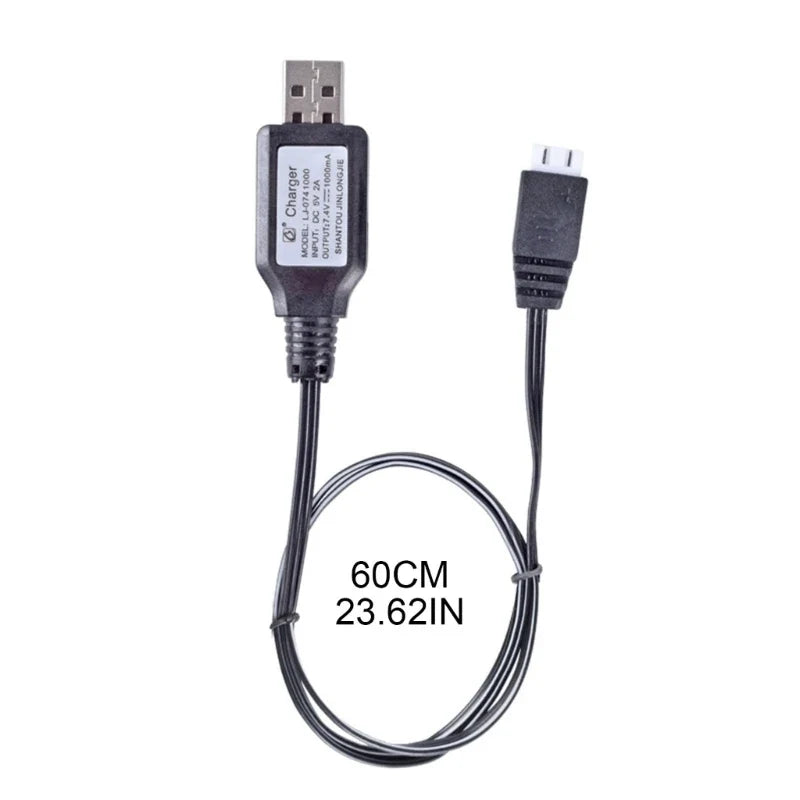 7.4V Li-ion USB Charging Cable 1000mA XH-3P for 18650 Pack