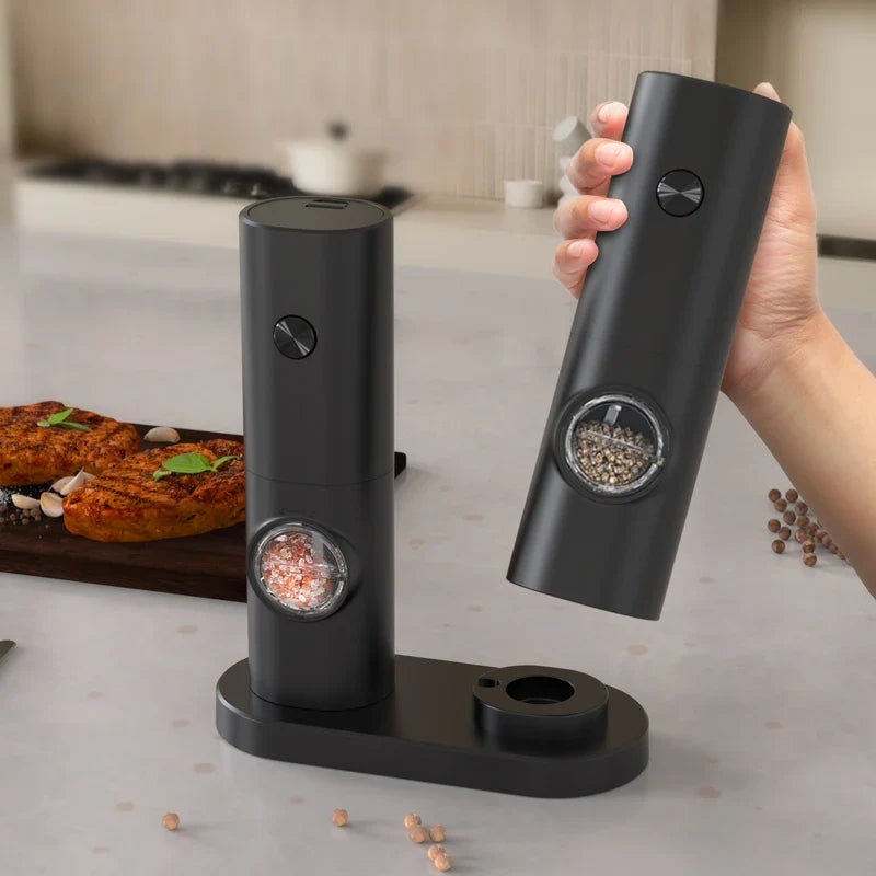 CLITON Electric Salt & Pepper Grinder Set with LED Light