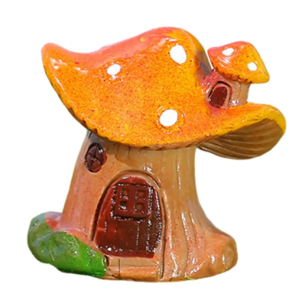 Resin Mushroom House Fairy Garden Miniature Ornament Decor