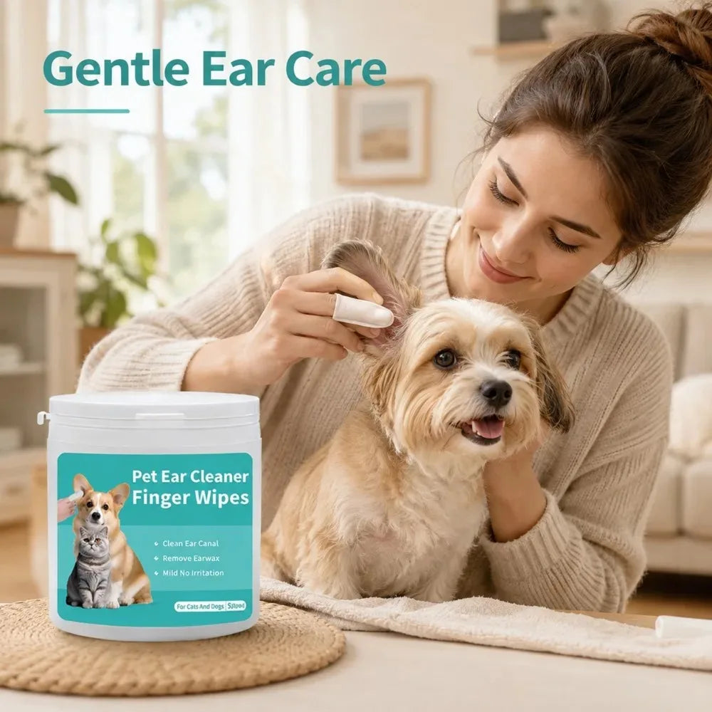 Pet Grooming Wipes for Eyes, Ears & Teeth – Dogs & Cats