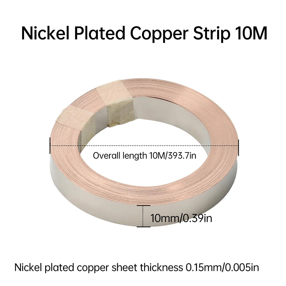 T2 Pure Copper Strip for 18650 21700 Battery Spot Welding | 5m–10m