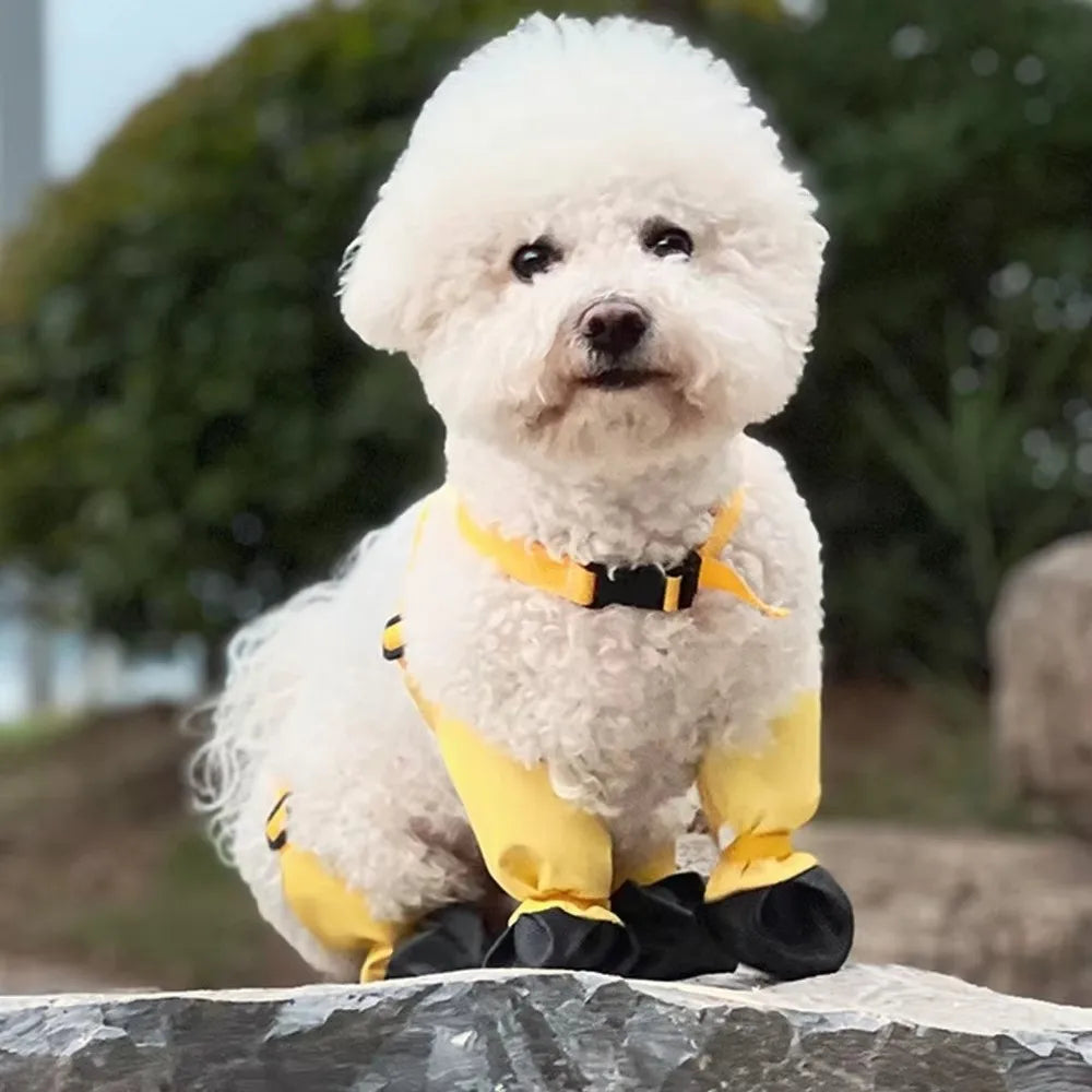Waterproof Dog Suspender Boots | Anti-Slip Rain Paw Protectors