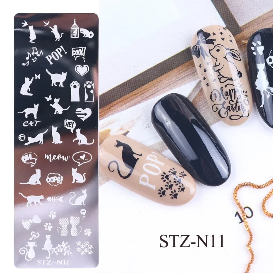 Nail Art Stamping Plates – Floral, Butterfly & Dandelion Designs