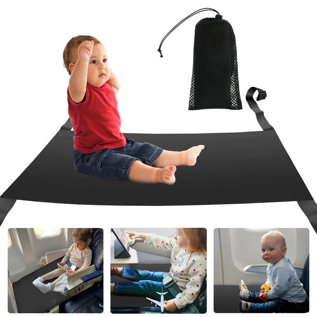 Toddler Airplane Seat Extender & Footrest Travel Bed