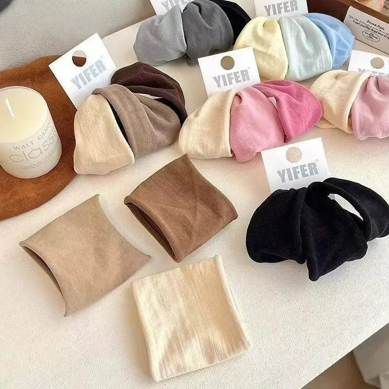 Luxury Soft Fabric Hair Scrunchies – High Elastic Hair Bands