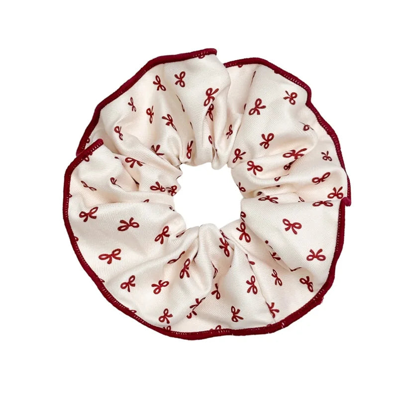 Red Polka Dot Hair Ties – Cute Elastic Bands for Women & Girls